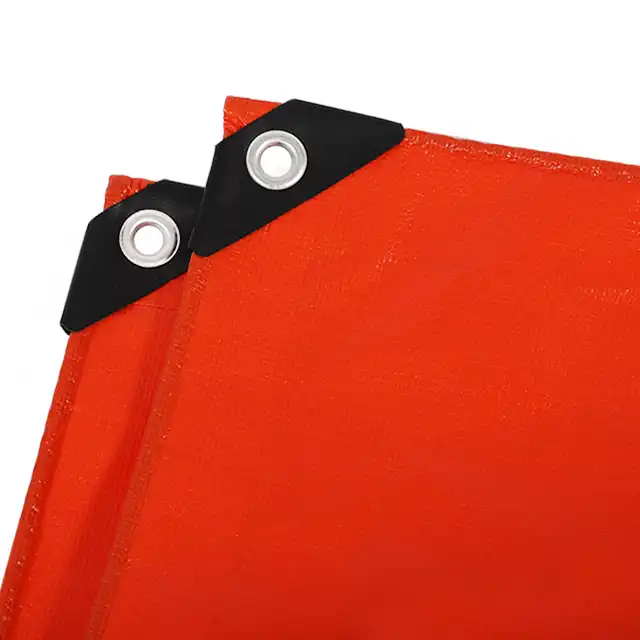 Orange/Orange Waterproof Heavy Duty PE Tarpaulin Orange/Orange Waterproof Heavy Duty PE Tarpaulin