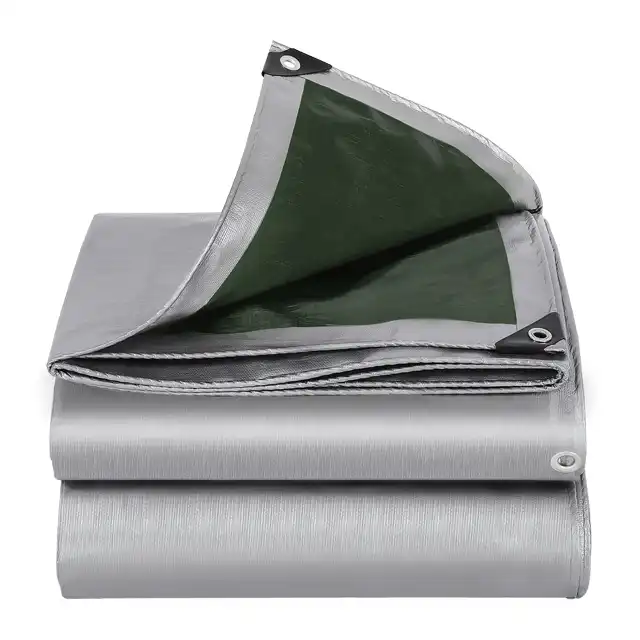 What is purple tarpaulin used for?